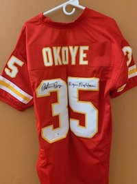 Okoye Autographed Jersey with Inscription