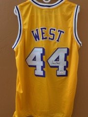 Jerry West Autographed Jersey