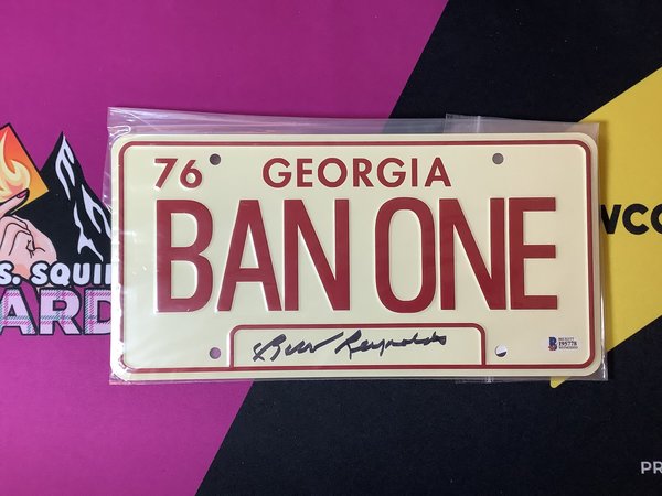 Burt Reynolds Smokey and the Bandit Autographed License Plate