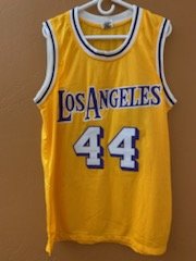 Jerry West Autographed Jersey